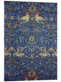 Tableau en verre acrylique Birds, Decorative fabric, 1878