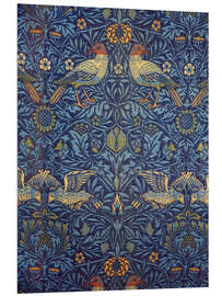 Hartschaumbild Vögel, Dekorativer Stoff, 1878