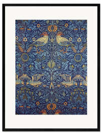 Gerahmter Kunstdruck Vögel, Dekorativer Stoff, 1878