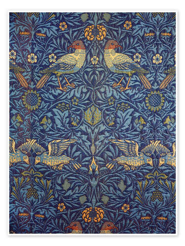 Poster Birds, Decorative fabric, 1878
