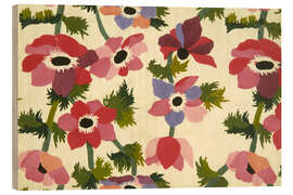 Holzbild Les Anémones - Atelier Martine