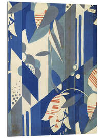 Cuadro de aluminio Stylized flowers on a geometric background, 1929
