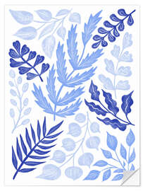 Wandsticker Blaue Zweige