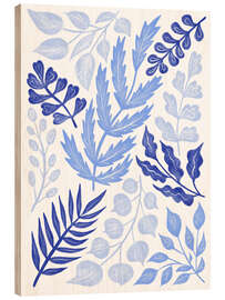 Obraz na drewnie Blue branches - Martina illustration