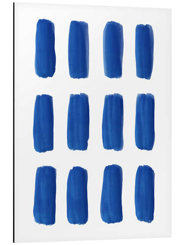 Alubild Blaue abstrakte Striche