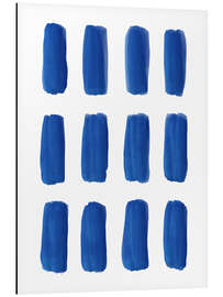 Alubild Blaue abstrakte Striche - Martina illustration