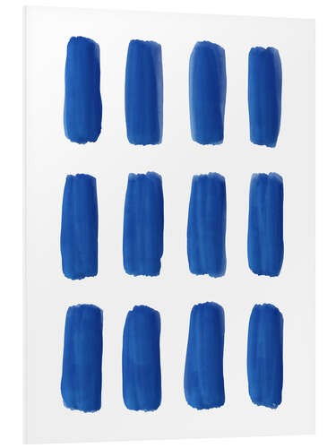 Foam board print Blue Abstract Strokes