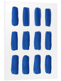Foam board print Blue Abstract Strokes - Martina illustration