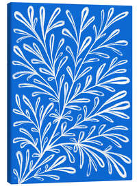 Leinwandbild Blau-weiße Pflanze - Martina