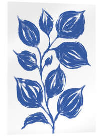 Akrylbilde Big Blue Leaves