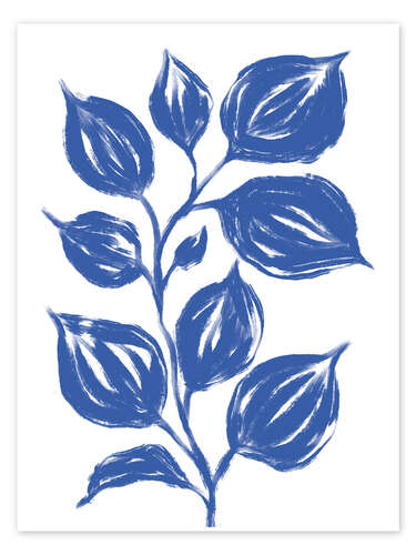 Poster Big Blue Leaves