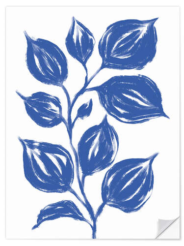 Wall sticker Big Blue Leaves