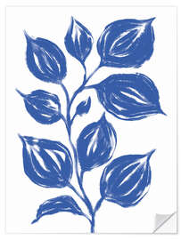 Wall sticker Big Blue Leaves