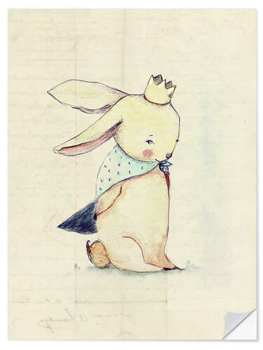 Vinilo para la pared Little Rabbit is a prince