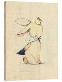 Tableau en bois Little Rabbit is a prince - Paola Zakimi