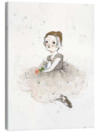 Stampa su tela Ballerina with rose - Paola Zakimi