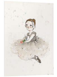 Hartschaumbild Ballerina mit Rose - Paola Zakimi