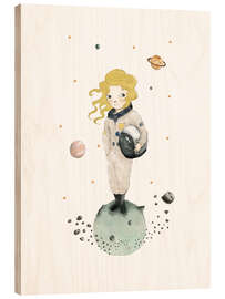 Holzbild Ich werde zum Jupiter und zurück reisen - Paola Zakimi