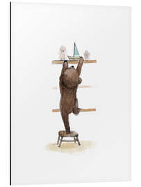 Cuadro de aluminio Bear adventure, finding his boat - Paola Zakimi