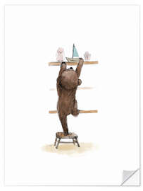 Wandsticker Bärchen sucht sein Boot