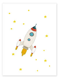 Tableau Rocket flying to the space - Paola Zakimi