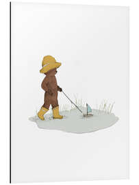 Alubild Kleiner Bär spielt an einem regnerischen Tag - Paola Zakimi