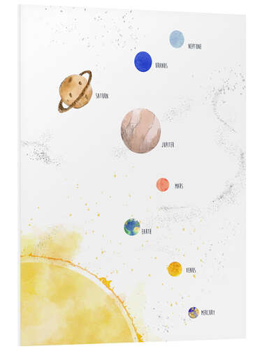 Cuadro de PVC Planets, solar system