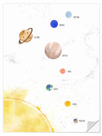 Sticker mural Planets, solar system
