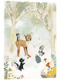 Acrylic print The little friends of the forest - Paola Zakimi