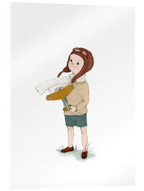 Acrylglasbild Die Abenteuer eines kleinen Piloten - Paola Zakimi