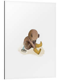 Alubild Kleiner Bär mit Boot - Paola Zakimi