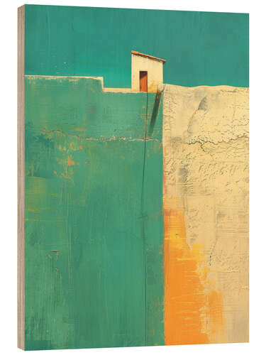 Hout print Cliffside Retreat