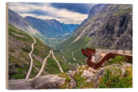 Tableau en bois Trollstigen, Norway