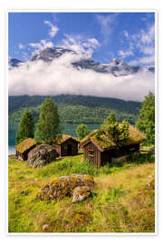 Tavla Rustic alpine huts Breng Seter, Lake Lovatnet, Norway - Achim Thomae