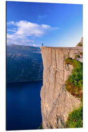 Aluminium print Preikestolen rock pulpit, Norway