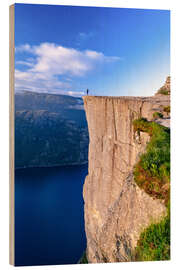 Trätavla Preikestolen rock pulpit, Norway