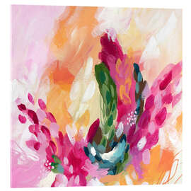 Tableau en verre acrylique Abstract Bouquet