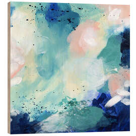 Obraz na drewnie Blue Coral Abstract - Lisa Nohren