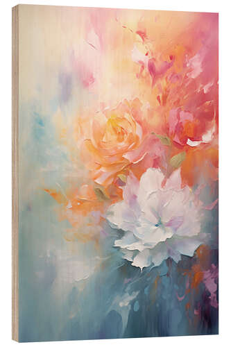 Cuadro de madera Abstract Vibrant Modern Floral Blossoms
