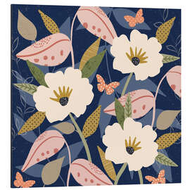 Alubild Blue Floral Design