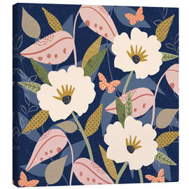 Lienzo Blue Floral Design - Lisa Nohren