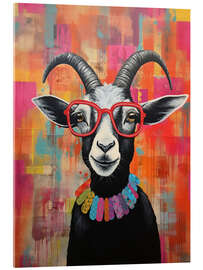 Acrylic print Quirky Spectacle Goat