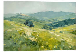 Quadro em acrílico Blue and Green Foothills - Gina Kelly