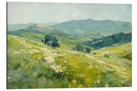 Alubild Blaue und grüne Vorgebirge