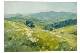 Hartschaumbild Blaue und grüne Vorgebirge