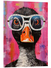 Acrylic print Quirky Spectacle Duck - LSR Design Studio