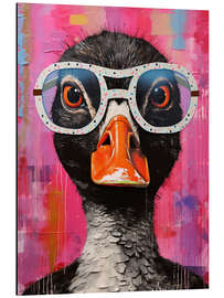 Aluminiumtavla Quirky Spectacle Duck