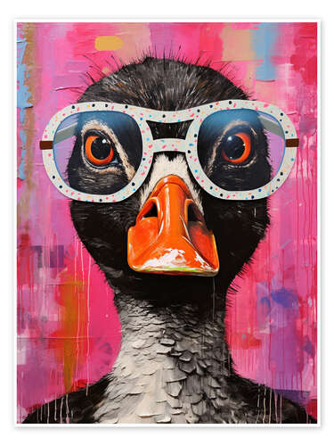 Poster Quirky Spectacle Duck