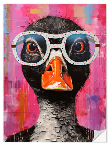 Sticker mural Quirky Spectacle Duck