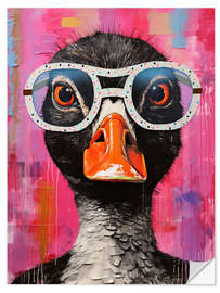 Sticker mural Quirky Spectacle Duck
